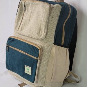Namaste Fashionable Unisex Multicolor Natural Gheri Handmade Organic Vegan Eco-Friendly Backpack. image 3