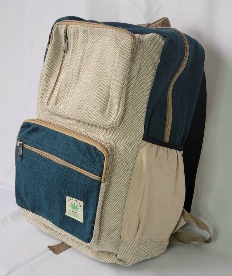 Namaste Fashionable Unisex Multicolor Natural Gheri Handmade Organic Vegan Eco-Friendly Backpack. image 3