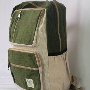 Namaste Fashionable Unisex Multicolor Natural Gheri Handmade Organic Vegan Eco-Friendly Backpack. image 4