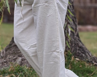 Pantalones de cáñamo hechos a mano / Pantalones unisex ecológicos / Tejido natural sostenible / Cómodos para el día a día
