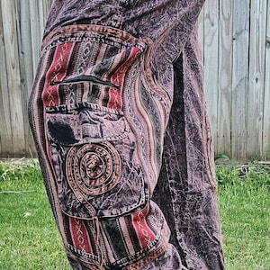 Namaste stonewashed fashionable unisex multicolor handmade colorful cotton nepalese trouser pant