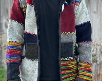 ジャケット・アウター vintage handmade multi color knit il_340x270.3610559175_p872.jpg