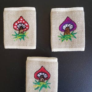Namaste hemp wallet/purse plain with embroidery