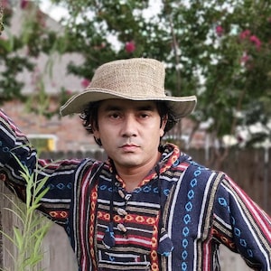 Namaste fashionable unisex bohemian multicolor handmade 100% hemp reggae cowboy durable adjustable eco-friendly organic hemp hat