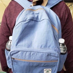 Namaste Cotton Unisex Blue Handmade Backpack image 2