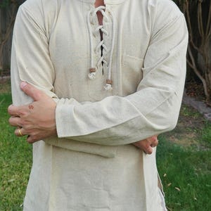 Namaste holiday unisex colorful handmade organic nepalese top/kurta with cotton string