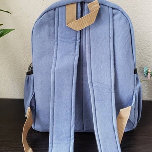 Namaste Cotton Unisex Blue Handmade Backpack image 3