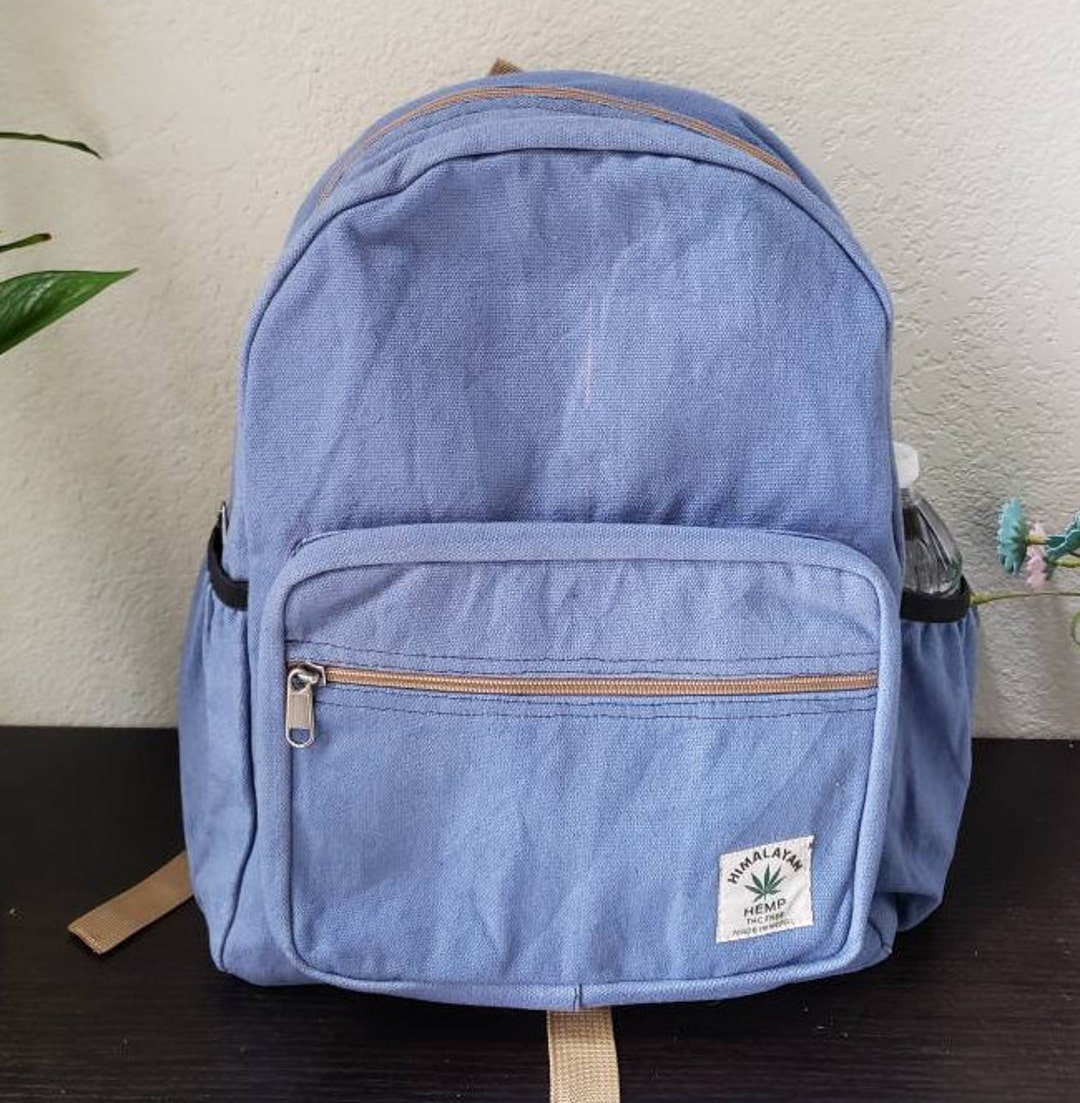 Namaste Cotton Unisex Blue Handmade Backpack - Etsy