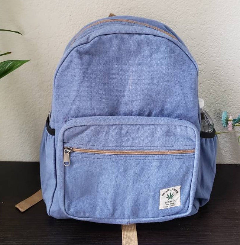 Namaste Cotton Unisex Blue Handmade Backpack image 1