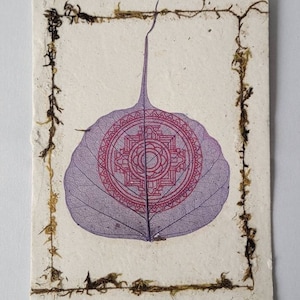 Namaste Eco Friendly Lokta Handmade Nepalese Paper Durable Organic Natural Greeting Card for all purposes