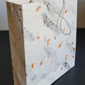 Namaste lokta with marigold, fern and cypress petals/leaves nepalese paper eco friendly sustainable durable organic natural gift bag