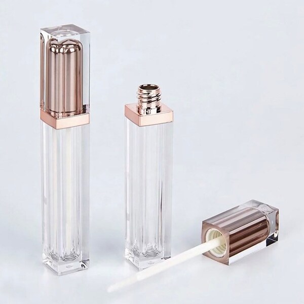 Wholesale Empty 10Pc Custom luxury packaging private label- empty clear plastic container- lip gloss tube