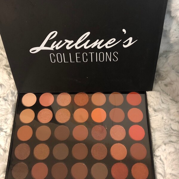 Eyeshadow Palette-vegan cruelty free-Pigmented Eyeshadow-warm tones-earth tones -orange brown undertones-gift -fallcolou-neutral matte brown