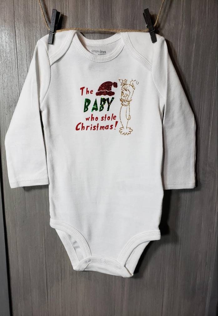 The Baby Who Stole Christmas Bodysuit L Baby's First Christmas ...