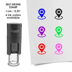 Locatie pin mini stempel - loyalty kaart stempel - spaarkaart stempel - planner / bullet journal stempel