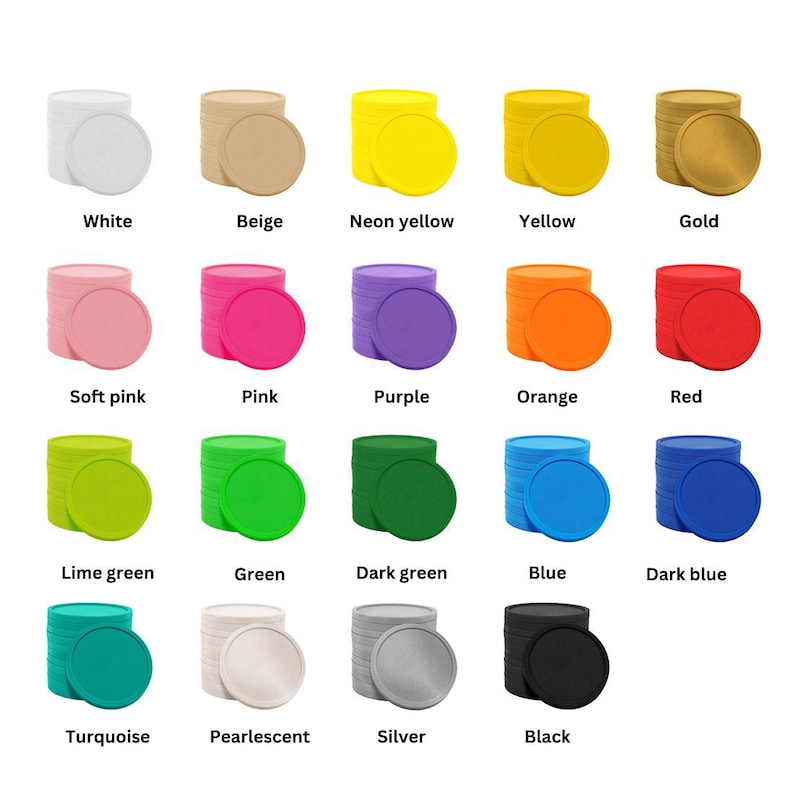 Custom Plastic Tokens Printed With Your Full Color Design - Add Your ...