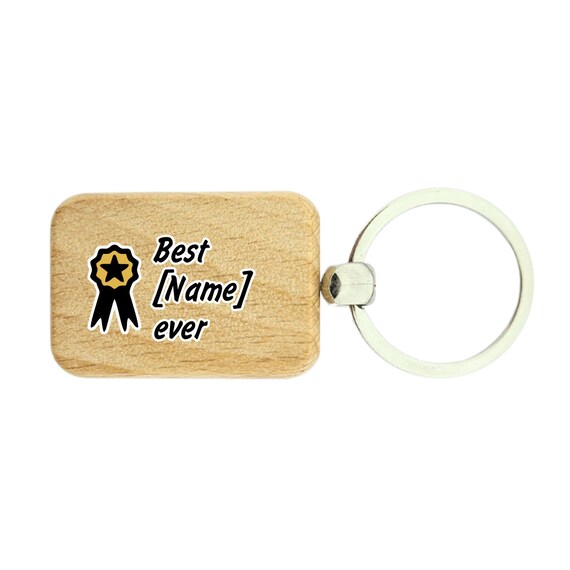 Keychain - Rectangle - Worlds Most awesome Sister - Leather Keychain - Rectangle - Worlds Most awesome Sister - Leather