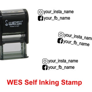 Gepersonaliseerde Instagram en Facebook stempel - zelf inkt stempel
