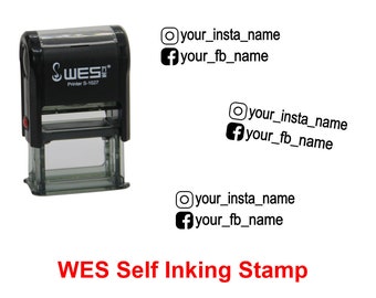 Custom Self Inking Instagram & Facebook Stamp