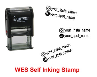 Custom Self Inking Spotify & Instagram Stamp