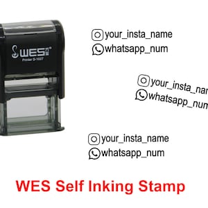 Gepersonaliseerde Instagram en Whatsapp stempel - zelf inkt stempel