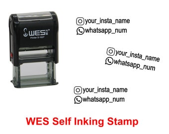 Custom Self Inking Instagram & WhatsApp Stamp