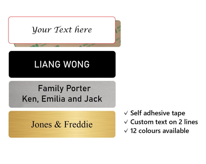 Mailbox Name Tag name With Heart Sticker Etsy