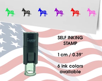 Democrates Donkey Mini Stamp - USA Politics Promotional Stamp - Small Mini Stamp - 10mm