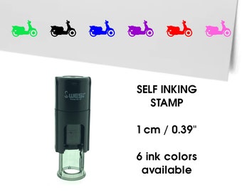 Mini sello de scooter - sello de tarjeta de fidelidad - sello de tarjeta de ahorro - planificador / sello de diario de viñetas