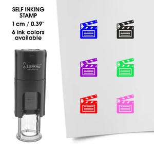 Mini timbre de film - Timbre de clapet de film - Timbre de carte de fidélité - Timbre de carte d’épargne - Timbre de planificateur / bullet journal