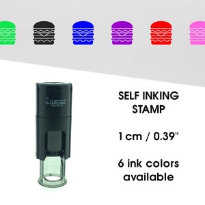 Mega Hamburger mini stempel - loyalty kaart stempel - spaarkaart stempel - planner / bullet journal stempel