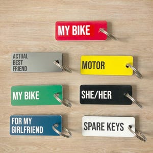 Custom Text - Key Tag - Key Ring - Key Chain - Keychain - Gift