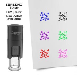 Confetti kanon mini stempel - confetti emoji stempel - loyalty kaart stempel - spaarkaart stempel - planner / bullet journal stempel