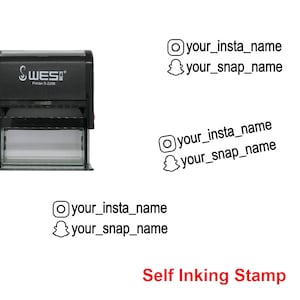 Custom Self Inking Snapchat & Instagram Stamp zdjęcie 1