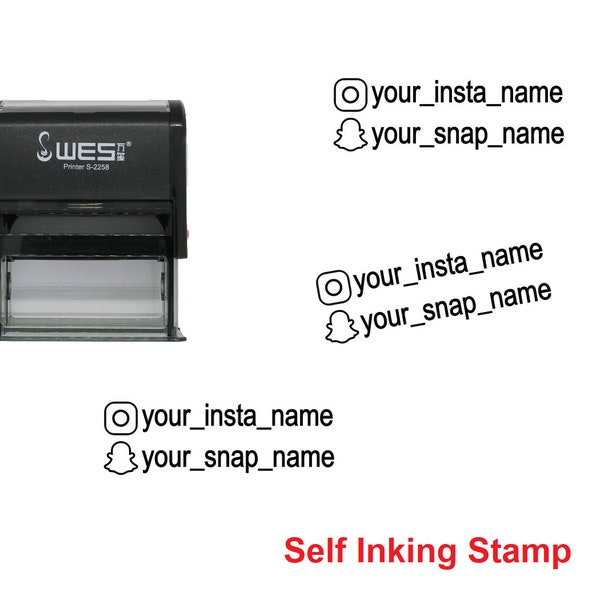 Custom Self Inking Snapchat & Instagram Stamp