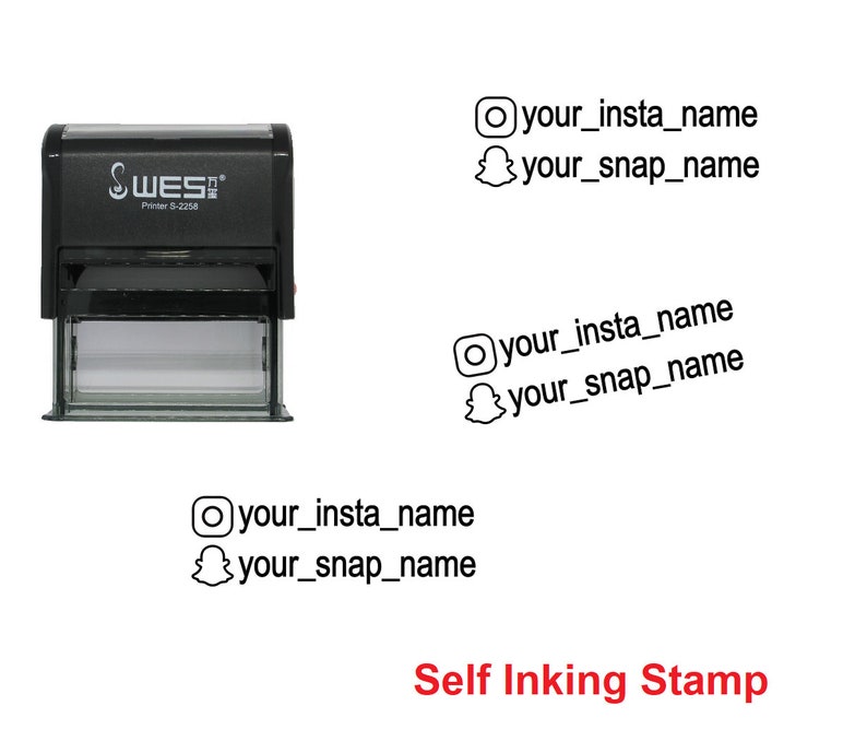 Custom Self Inking Snapchat & Instagram Stamp image 1