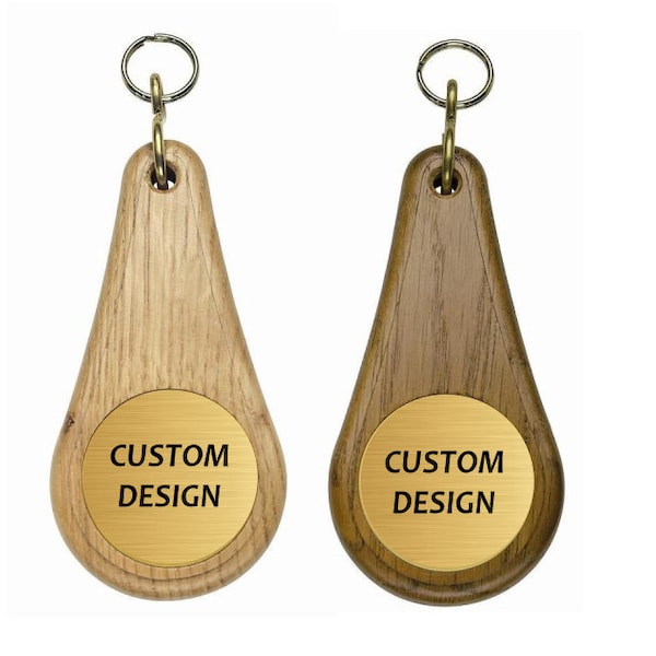 Porte-clés en bois personnalisé - Key Tag - Porte-clés d’hôtel - Bois