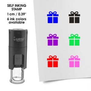 Sello de regalo - Sello de cumpleaños - sello de tarjeta de fidelidad - sello de tarjeta de ahorro - planificador / sello de diario de viñetas