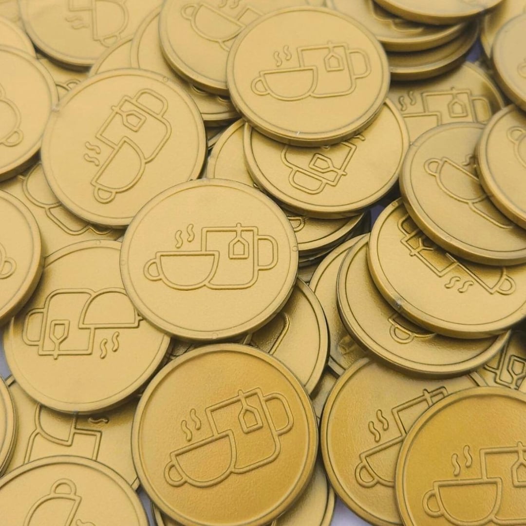 Coffee and Tea for Events and Festivals | Gold Plastic Drink Tokens ...