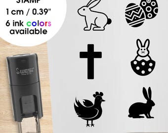Easter stamp set - 10mm imprint - Easter stamps in 6 colors