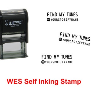 Gepersonaliseerde Spotify find-my-tunes stempel - zelf inkt stempel