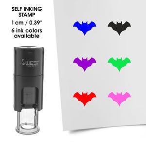 Stempel nietoperza - mini znaczek Halloween - stempel w kształcie pocisku - znaczek wielokrotnego użytku