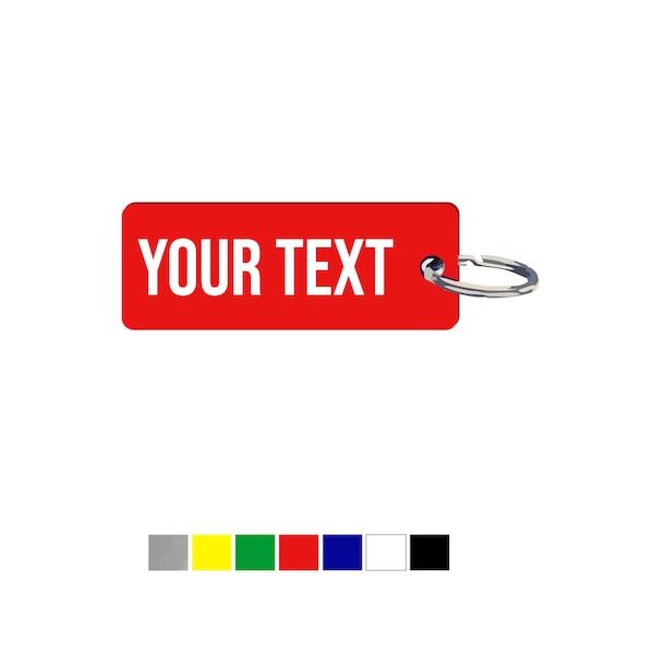 Custom Text - Key Tag - Key Ring - Key Chain - Keychain - Gift