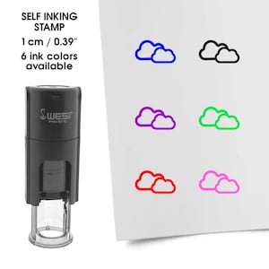 Bewolkt mini stempel - loyalty kaart stempel - spaarkaart stempel - planner / bullet journal stempel