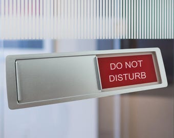 Custom slide sign with your own text and colors | Do not disturb sign for offices | Free occupied signs for meeting rooms and workplaces
