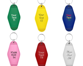 Custom Motel Key Chain with your text - Key Tag - Key Ring - Key Chain - Motel Key Tag