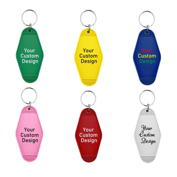 Gepersonaliseerde motel sleutelhanger met logo - Sleutellabel - Motel Key Tag - Key Chain - Gift