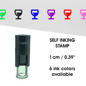 Wijn of wijnglas mini stempel - loyalty kaart stempel - spaarkaart stempel - planner / bullet journal stempel