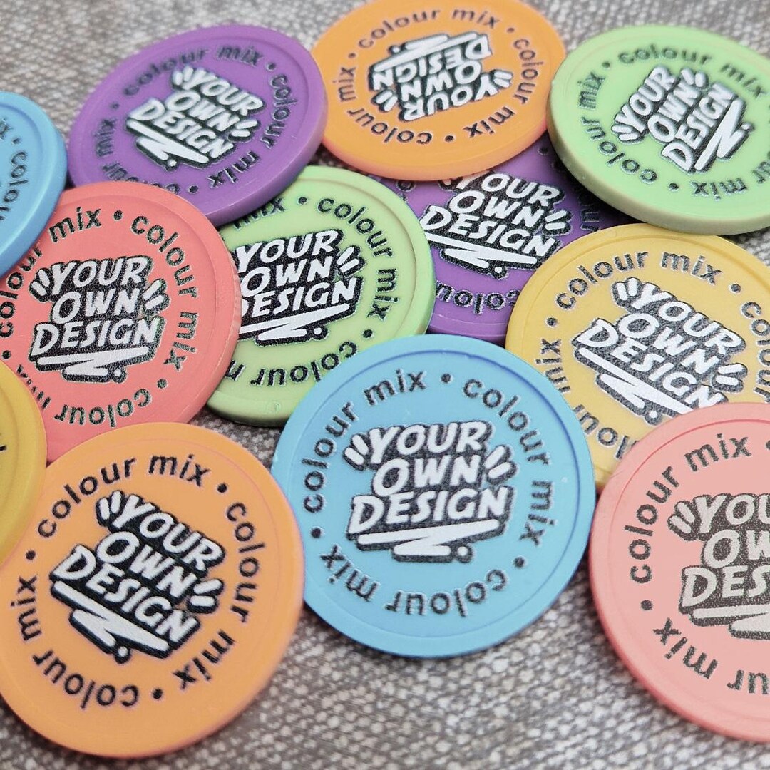 Color Mix Recycled Tokens With Your Design | 108 Tokens With Your ...