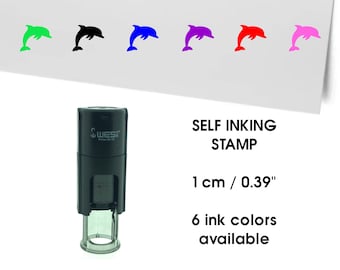 Dolphine Mini Stamp - Loyalty Card Stamp - Planner Stamp - 10mm